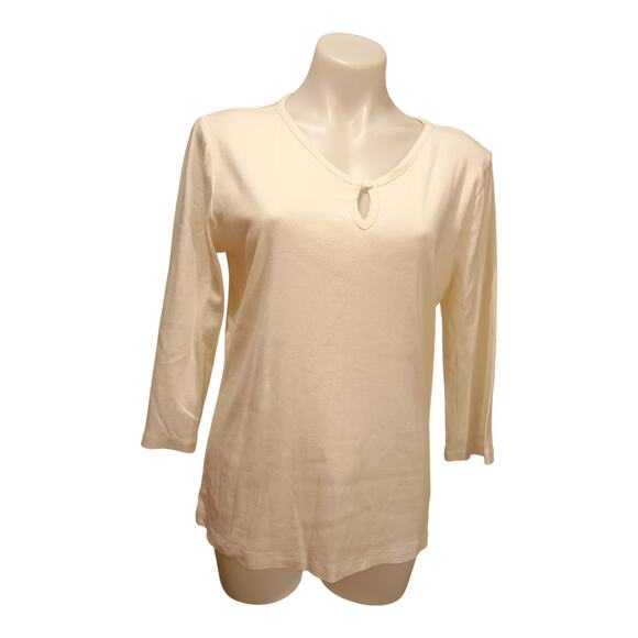 Anne Klein Tops - Anne Klein Sport 3/4 Sleeve XL Ivory Color Womens Knit Top Shirt New No Tags